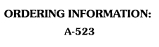 A-523 Ordering Information